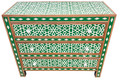 Green and White Camel Bone Dresser - MOP-DR084