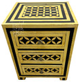 Small Yellow Moroccan Nightstand - MB-CA082