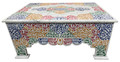 Hand Carved Multi Color Marble Coffee Table - MOP-ST151