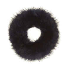 Blue Black Fox Fur Headband