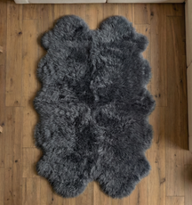 Slate Quad Sheepskin Rug (195 x 115 cm) - QSLATE
