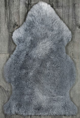 Light Blue Grey Single Sheepskin Rug