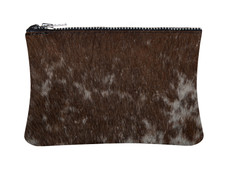 White & Brown Cowhide purse