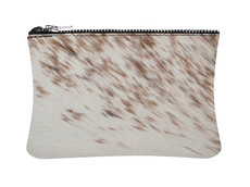 Brown & White Cowhide Purse