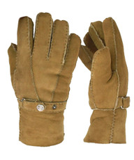 Mens Sheepskin Gloves in Tan