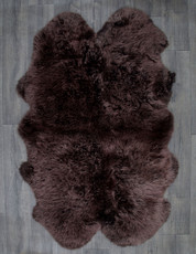 Chocolate Deluxe Quad Sheepskin Rug (195cm x 115cm) - QCHOCDELUXE