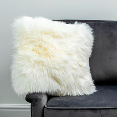 City Cows Natural White Sheepskin Cushion