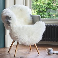 XXL White/Ivory Single Sheepskin Rug