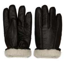 Men's Sheepskin Leather Gloves in Black