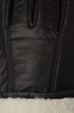Men's Sheepskin Leather Gloves in Black