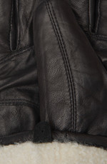 Men's Sheepskin Leather Gloves in Black