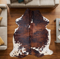 Tri Brown And White Cowhide Rug NOV26-011 (230cm x 210cm)
