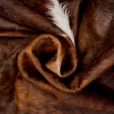 Tri Brown And White Cowhide Rug NOV26-017 (220cm x 205cm)