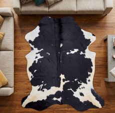 Black And White Cowhide Rug NOV26-029 (210cm x 180cm)