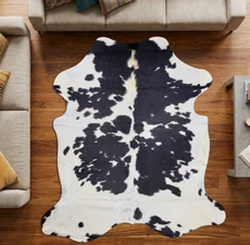 Black And White Cowhide Rug NOV26-067 (229cm x 200cm)
