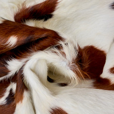 Brown And White Cowhide Rug NOV26-070 (190cm x 190cm)