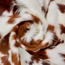 Brown And White Cowhide Rug NOV26-074 (200cm x 180cm)