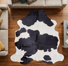 Black And White Cowhide Rug NOV26-078 (220cm x 220cm)