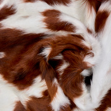 Brown And White Cowhide Rug NOV26-083 (180cm x 160cm)