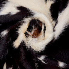 Black And White With An Hint Of Mahogany Cowhide Rug NOV26-116 (190cm x 180cm)
