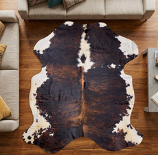 Brown And White Cowhide Rug NOV26-118 (230cm x 210cm)