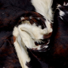 Spotted Mahogany And Cream Cowhide Rug NOV26-147 (200cm x 170cm)