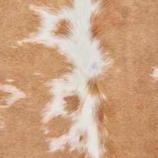 Golden Brown And White Cowhide Rug NOV26-155 (230cm x 220cm)