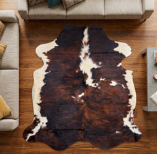 Beep Brown And White Cowhide Rug NOV26-159 (190cm x 170cm)