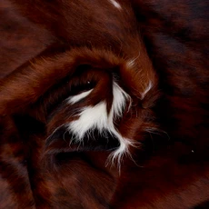Deep Brown And White Cowhide Rug NOV26-163 (180cm x 180cm)