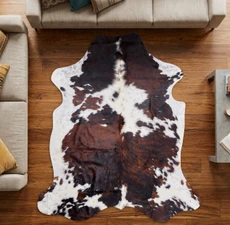Brown And White Cowhide Rug NOV26-202 (190cm x 170cm)
