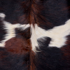 Deep Mahogany And White Cowhide Rug NOV26-213 (210cm x 180cm)