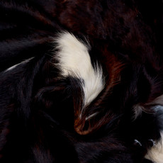Deep Mahogany And White Cowhide Rug NOV26-213 (210cm x 180cm)