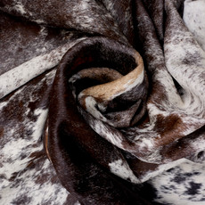 Black And White With A Hint Of Brown Cowhide Rug NOV26-221 (230cm x 200cm)