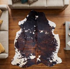 Brown And White Cowhide Rug NOV26-227 (230cm x 200cm)