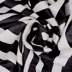 Black And White Zebra Cowhide Rug NOV26-238 (230cm x 200cm)
