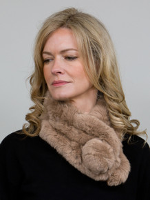 Brown and Black Bellringer Fur Scarf RFS12A-D09