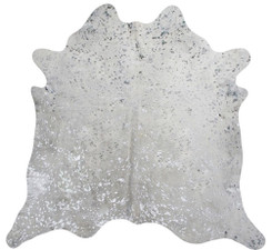 Silver Metallic Cowhide Rug