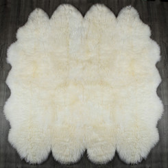 White Octo Large Sheepskin Rug