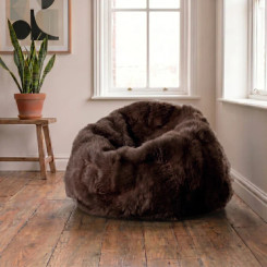 Sheepskin Beanbag - Chocolate