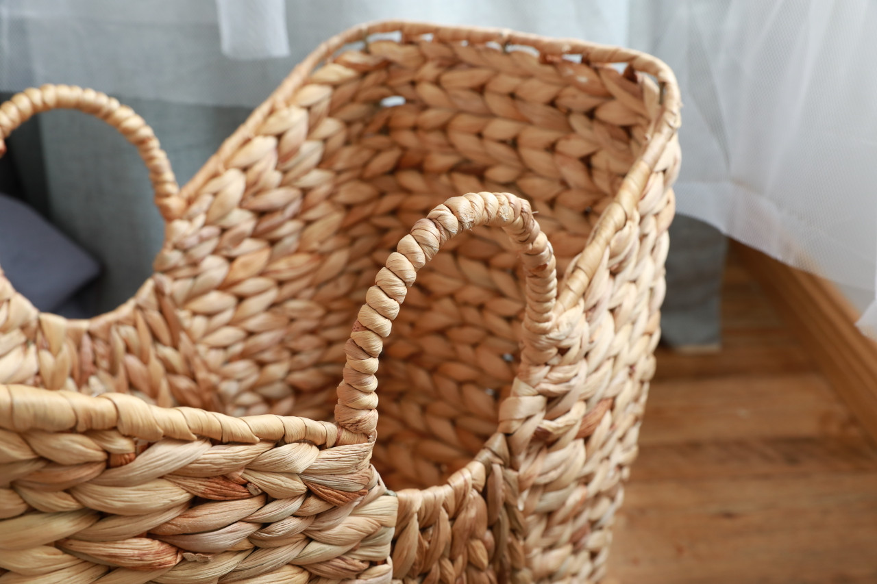 Large Wicker Laundry Basket with Round Handles Wickerwise