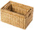 Natural Woven Water Hyacinth Wicker Rectangular Storage Bin Basket with Handles Natural Woven Water Hyacinth Wicker Rectangular Storage Bin Basket with Handles