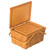 Woodchip Picnic Storage Basket with Cover and Movable Handles Woodchip Picnic Storage Basket with Cover and Movable Handles