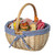 Picnic Basket with Handle, and Washable Plaid Liner - Ideal for Outdoor Adventures, Photoshoots and Home Décor - Perfect Gift Basket for Weddings and Holidays like Halloween