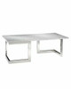 Geo Cocktail Table - Marble Top, Chrome