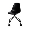 Chelsea Chair - Black Swivel Base w/ Casters, Black