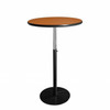 30" Round Bar Table w/ Black Hydraulic Base - Orange Top