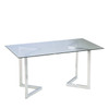 Geo Table, Rectangle - Glass Top, Chrome