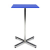 Spectrum Blue Bar Table - Chrome Base