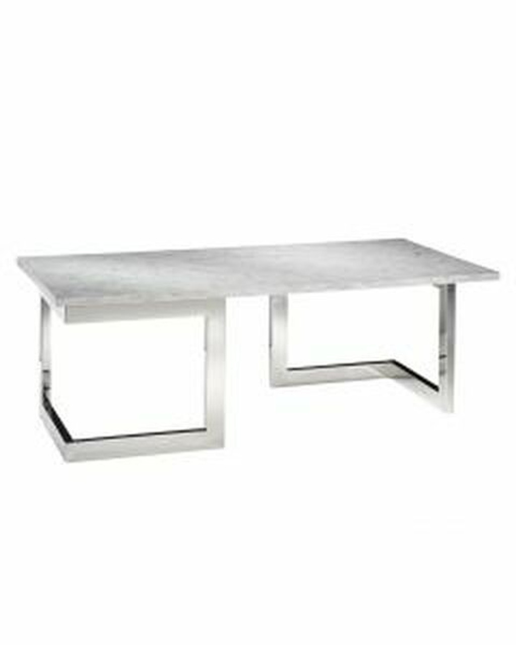 Geo Cocktail Table - Marble Top, Chrome
