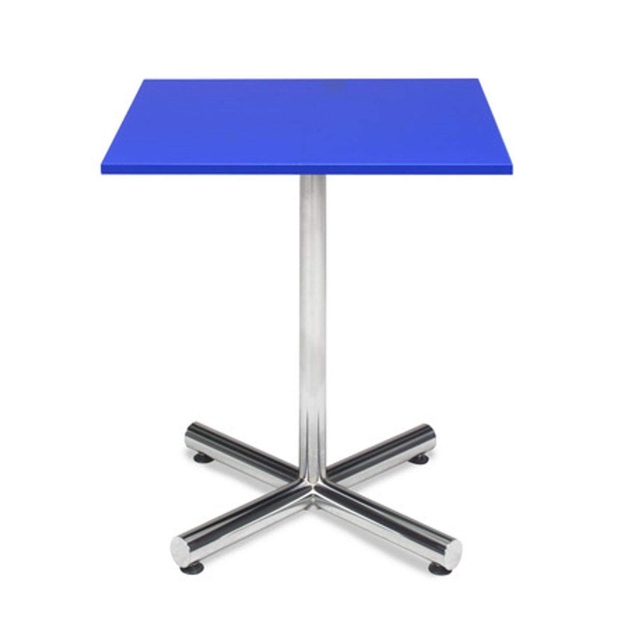 Spectrum Blue Cafe Table - Chrome Base